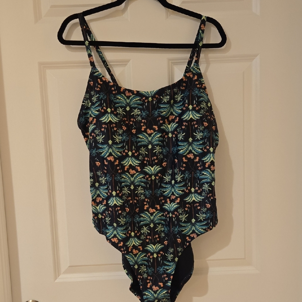 Tropical Print Kids One Piece Swimsuit